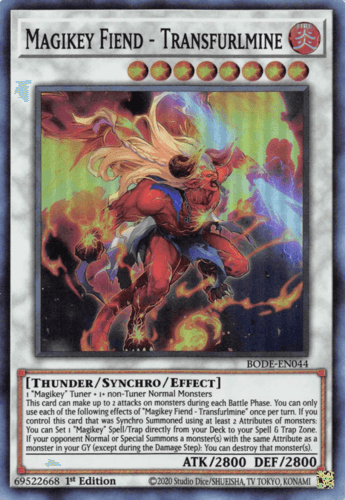 Magikey Fiend - Transfurlmine - BODE-EN044 Super Rare 1st Edition