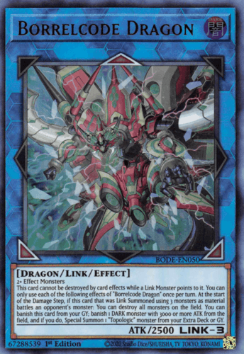 Borrelcode Dragon - BODE-EN050 Ultra Rare 1st Edition
