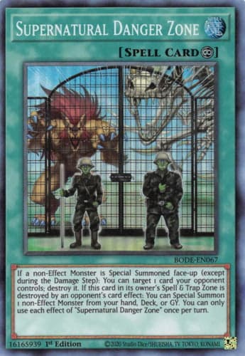 Supernatural Danger Zone - BODE-EN067 Super Rare 1st Edition