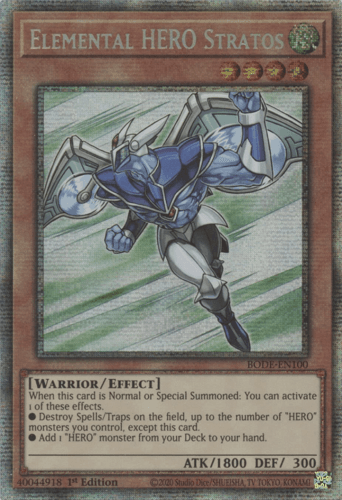 Elemental HERO Stratos - BODE-EN100 Starlight Rare 1st Edition