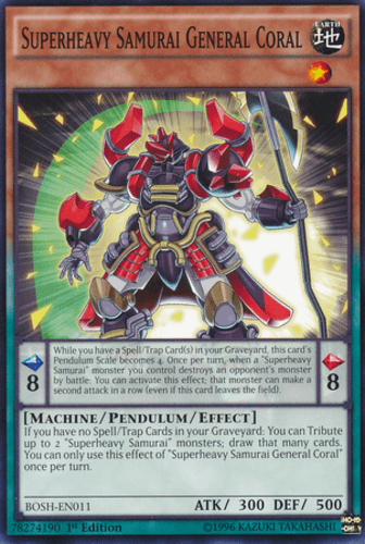 Superheavy Samurai General Coral - BOSH-EN011 Common 1st Edition
