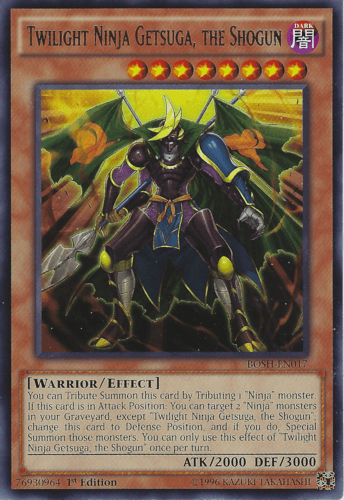 Twilight Ninja Getsuga, the Shogun - BOSH-EN017 Rare 1st Edition