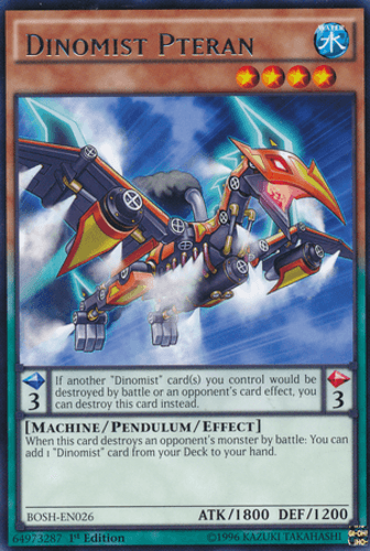 Dinomist Pteran - BOSH-EN026 Rare 1st Edition