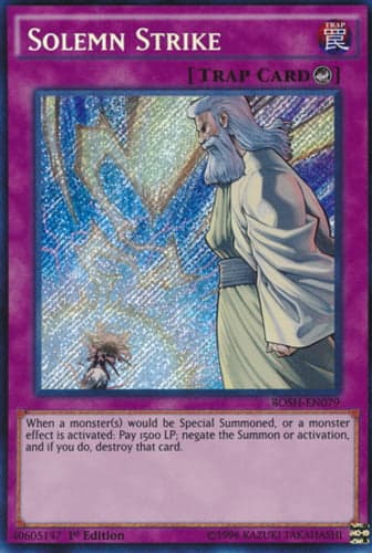 Solemn Strike - BOSH-EN079 Secret Rare 1st Edition