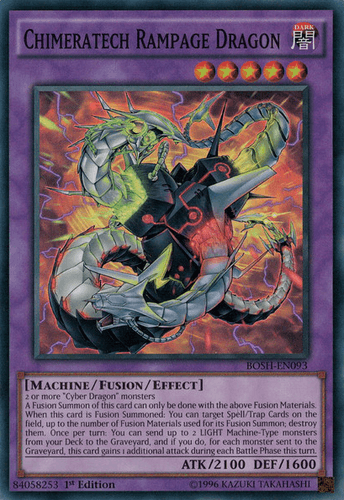Chimeratech Rampage Dragon - BOSH-EN093 Super Rare 1st Edition