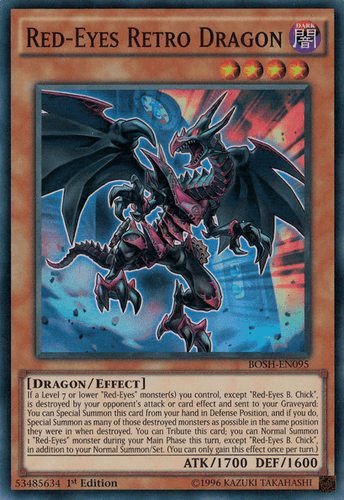 Red-Eyes Retro Dragon - BOSH-EN095 Super Rare 1st Edition