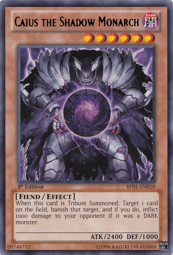 Caius the Shadow Monarch - BP01-EN018 Rare Unlimited