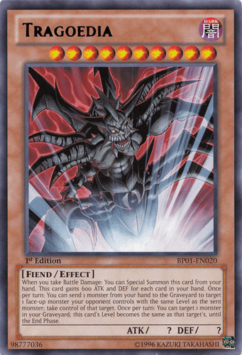 Tragoedia - BP01-EN020 Starfoil Rare 1st Edition