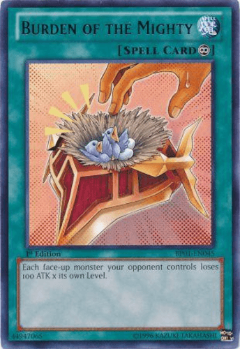 Burden of the Mighty - BP01-EN045 Starfoil Rare 1st Edition