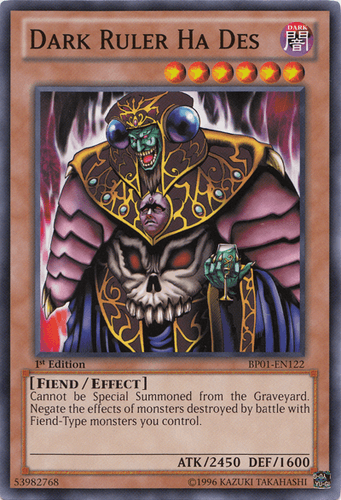 Dark Ruler Ha Des - BP01-EN122 Common 1st Edition