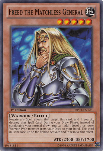 Freed the Matchless General - BP01-EN123 Starfoil Rare 1st Edition