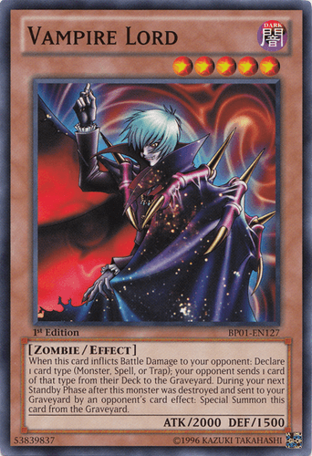 Vampire Lord - BP01-EN127 Starfoil Rare 1st Edition