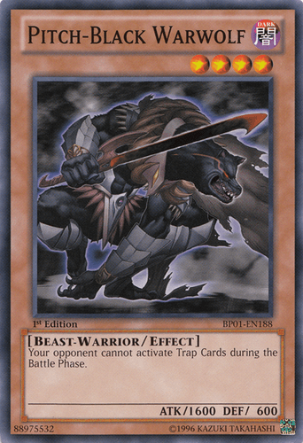 Pitch-Black Warwolf - BP01-EN188 Starfoil Rare 1st Edition