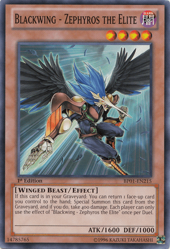 Blackwing - Zephyros the Elite - BP01-EN215 Common 1st Edition
