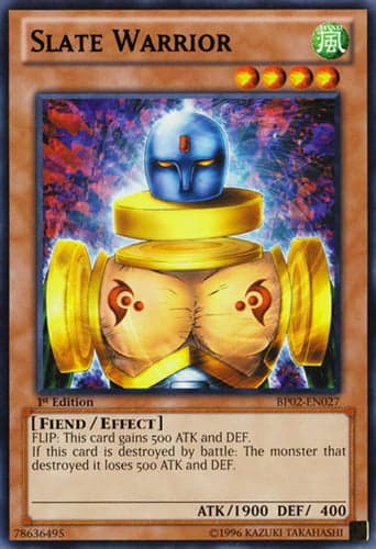 Slate Warrior - BP02-EN027 Rare 1st Edition