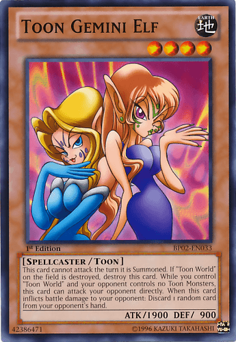 Toon Gemini Elf - BP02-EN033 Common 1st Edition