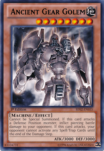 Ancient Gear Golem - BP02-EN035 Rare 1st Edition