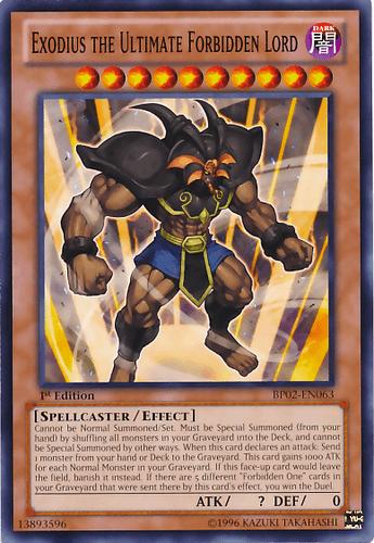 Exodius the Ultimate Forbidden Lord - BP02-EN063 Common Unlimited