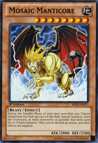 Mosaic Manticore - BP02-EN073 Mosaic Rare 1st Edition