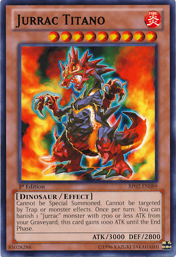 Jurrac Titano - BP02-EN089 Rare 1st Edition