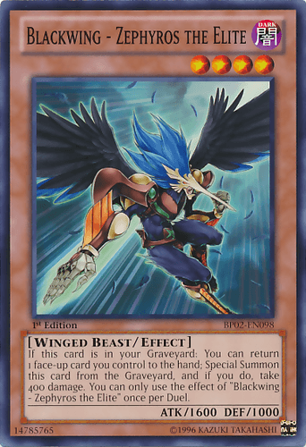 Blackwing - Zephyros the Elite - BP02-EN098 Mosaic Rare 1st Edition
