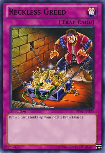 Reckless Greed - BP02-EN175 Mosaic Rare 1st Edition