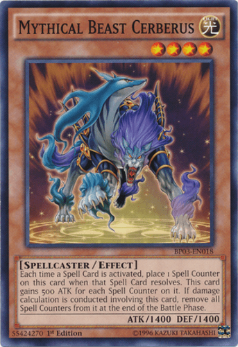 Mythical Beast Cerberus - BP03-EN018 Common 1st Edition