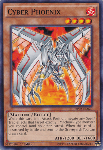 Cyber Phoenix - BP03-EN020 Shatterfoil Rare 1st Edition