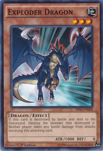 Exploder Dragon - BP03-EN028 Shatterfoil Rare 1st Edition