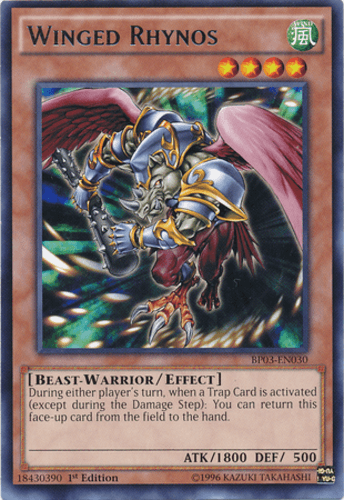 Winged Rhynos - BP03-EN030 Shatterfoil Rare 1st Edition