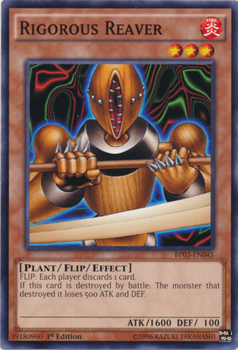 Rigorous Reaver - BP03-EN045 Shatterfoil Rare 1st Edition