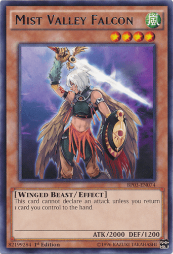 Mist Valley Falcon - BP03-EN074 Shatterfoil Rare 1st Edition