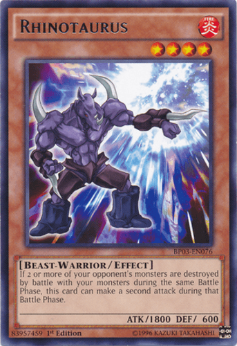 Rhinotaurus - BP03-EN076 Rare 1st Edition