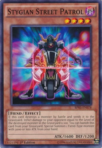 Stygian Street Patrol - BP03-EN078 Shatterfoil Rare 1st Edition