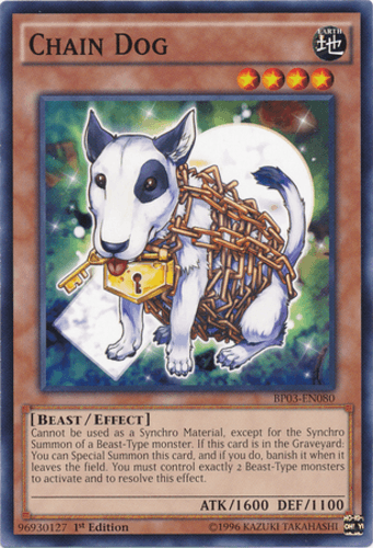 Chain Dog - BP03-EN080 Shatterfoil Rare 1st Edition