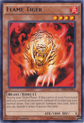 Flame Tiger - BP03-EN095 Rare 1st Edition