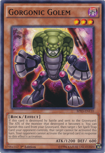 Gorgonic Golem - BP03-EN110 Shatterfoil Rare 1st Edition