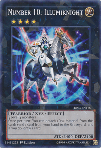 Number 10: Illumiknight - BP03-EN118 Shatterfoil Rare 1st Edition