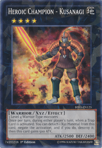 Heroic Champion - Kusanagi - BP03-EN125 Shatterfoil Rare 1st Edition