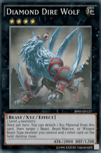 Diamond Dire Wolf - BP03-EN127 Shatterfoil Rare 1st Edition