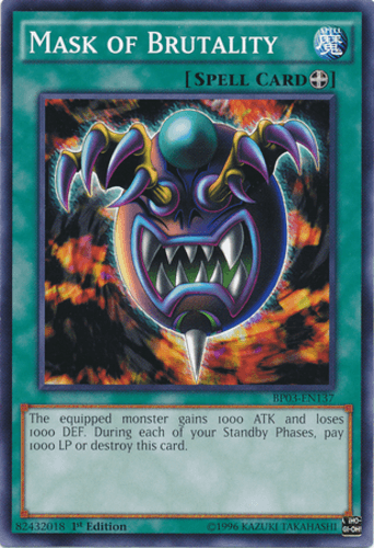 Mask of Brutality - BP03-EN137 Shatterfoil Rare 1st Edition