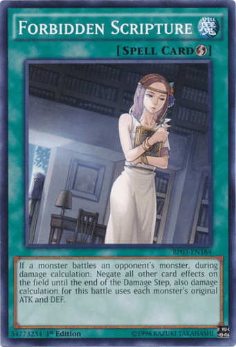 Forbidden Scripture - BP03-EN184 Common 1st Edition