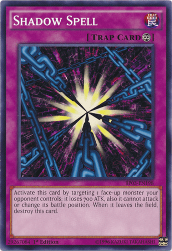 Shadow Spell - BP03-EN198 Shatterfoil Rare 1st Edition