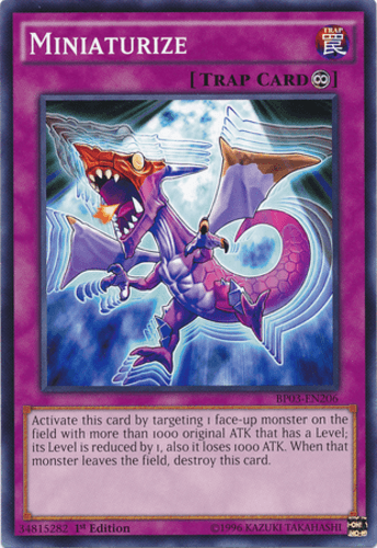 Miniaturize - BP03-EN206 Shatterfoil Rare 1st Edition