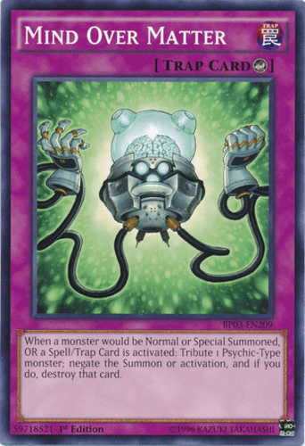 Mind Over Matter - BP03-EN209 Shatterfoil Rare 1st Edition
