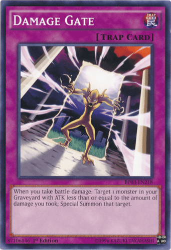 Damage Gate - BP03-EN218 Shatterfoil Rare 1st Edition