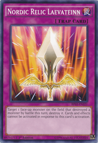 Nordic Relic Laevateinn - BP03-EN221 Shatterfoil Rare 1st Edition