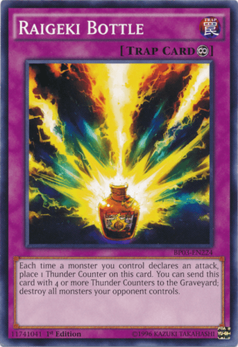 Raigeki Bottle - BP03-EN224 Shatterfoil Rare 1st Edition