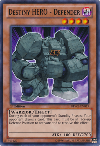 Destiny HERO - Defender - BPW2-EN019 Common 1st Edition