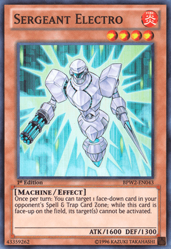 Sergeant Electro - BPW2-EN043 Super Rare 1st Edition